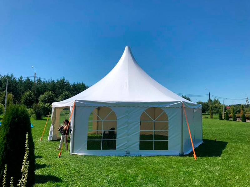 Тент быстровозводимый шестигранный 23,2 м²
