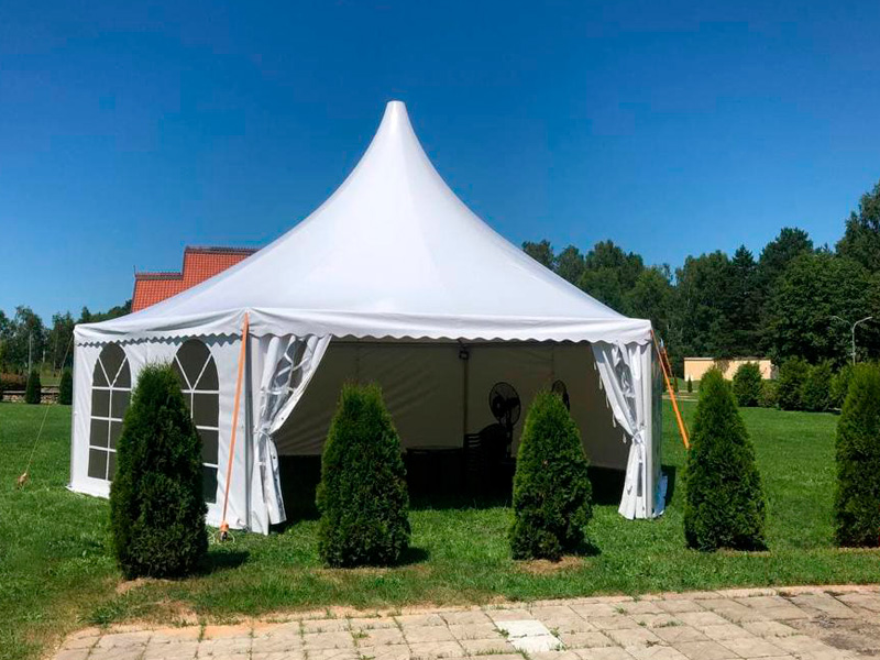 Тент быстровозводимый шестигранный 23,2 м²