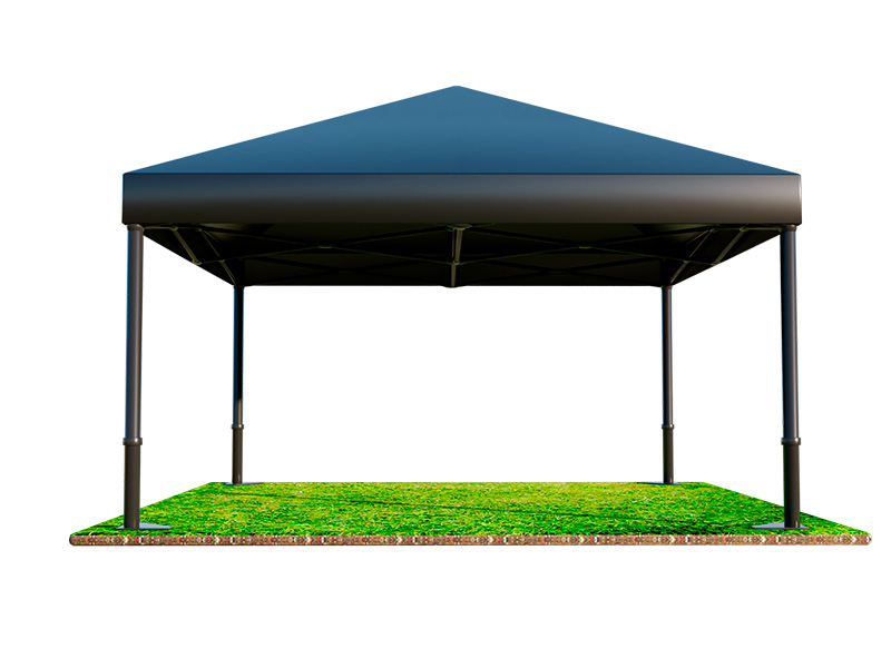 Тент Трансформер Чёрный 4x4м
