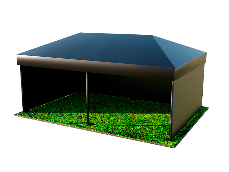 Тент Трансформер Чёрный 4x6м