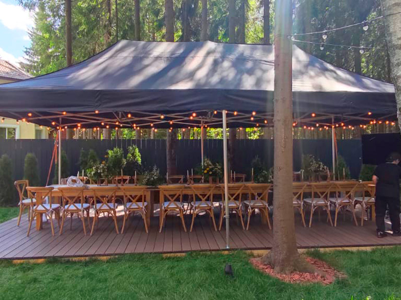 Тент Трансформер Чёрный 4x8м