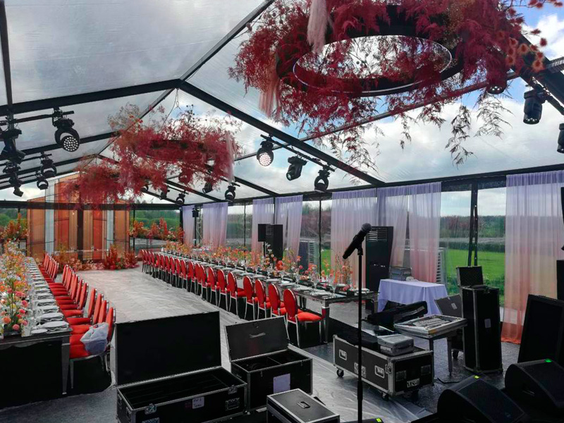 Павильон чёрный 10x15 остеклённая