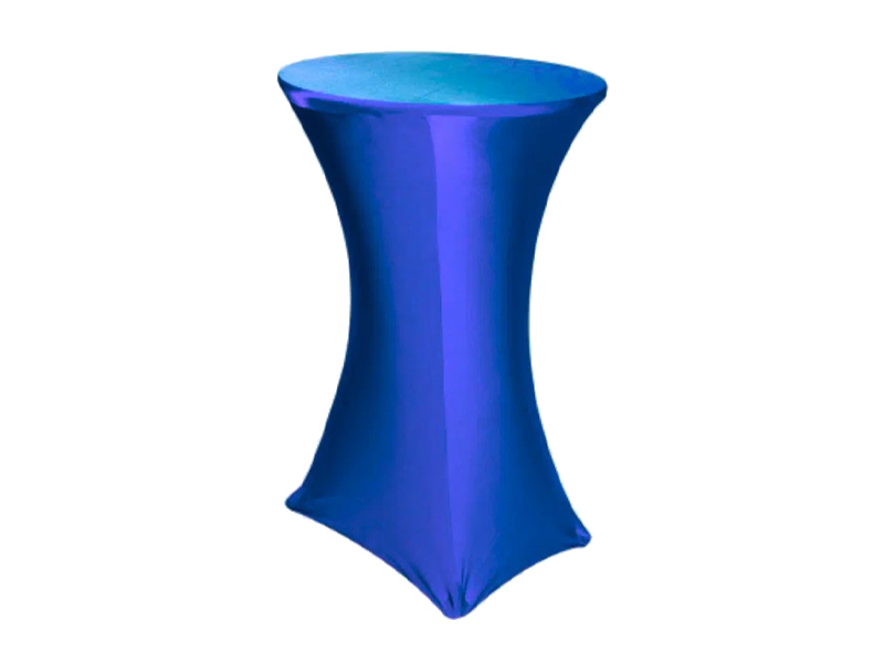 Стрейч скатерть d78 для коктейльного стола синяя