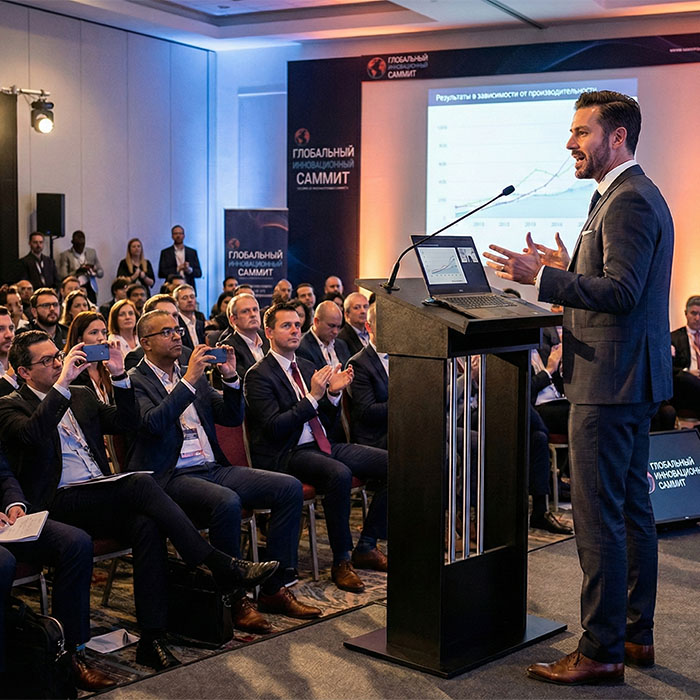 Трибуна для выступлений - черная