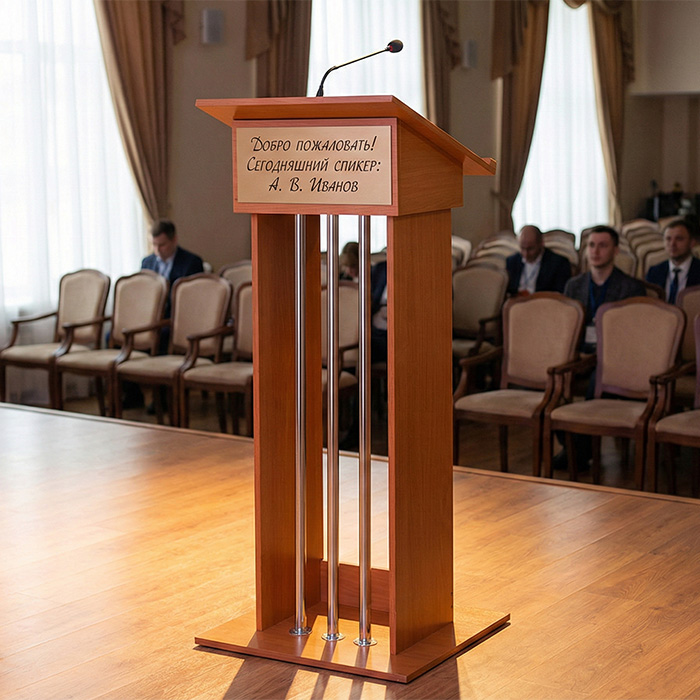 Трибуна для выступлений - светлое дерево
