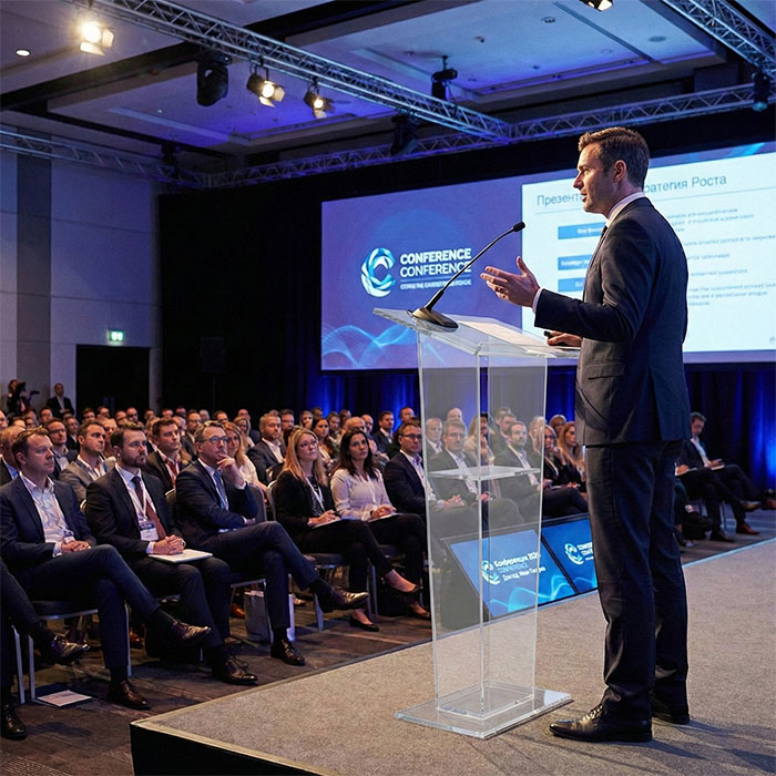 Трибуна (кафедра) из оргстекла конус