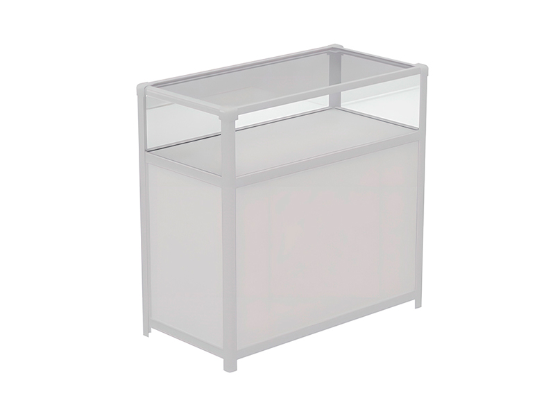 Витрина низкая прямоугольная белая