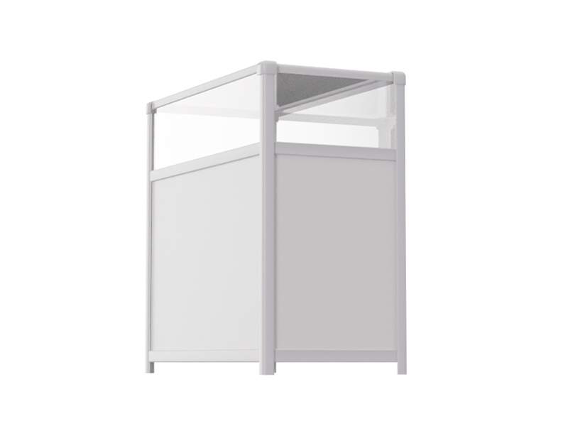 Витрина низкая прямоугольная белая