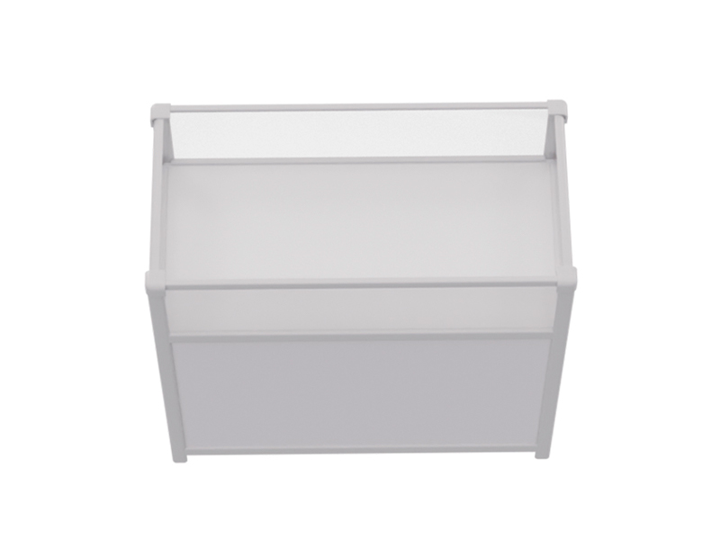 Витрина низкая прямоугольная белая