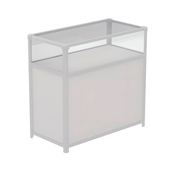 Витрина низкая прямоугольная белая