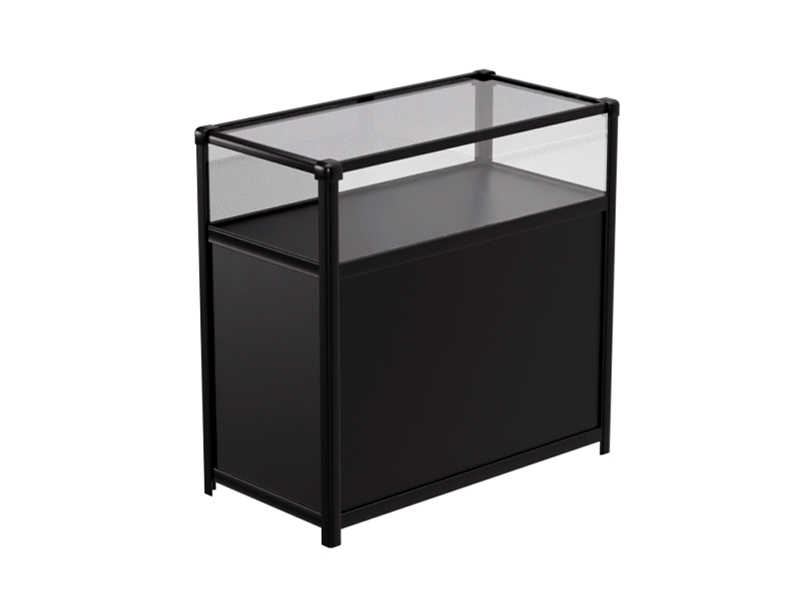 Витрина низкая прямоугольная черная
