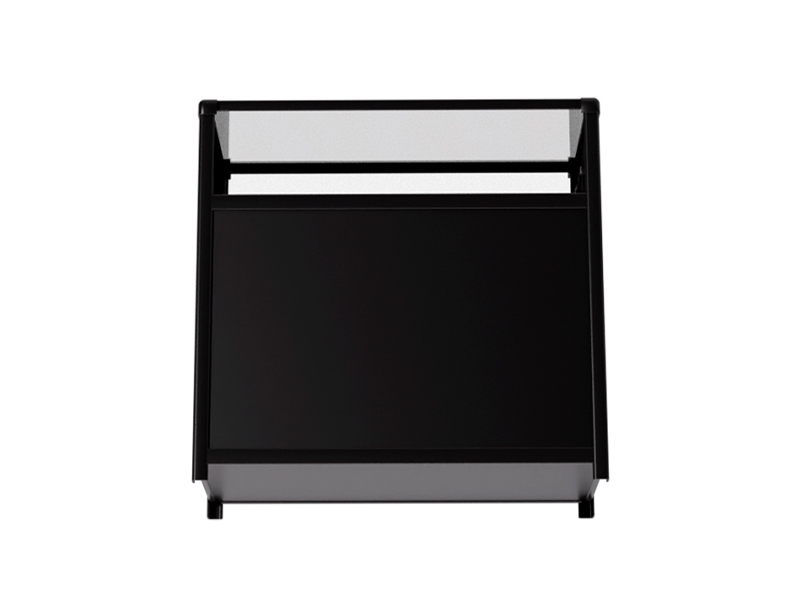 Витрина низкая прямоугольная черная