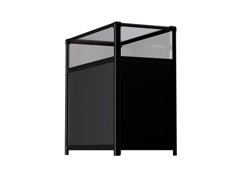 Витрина низкая прямоугольная черная