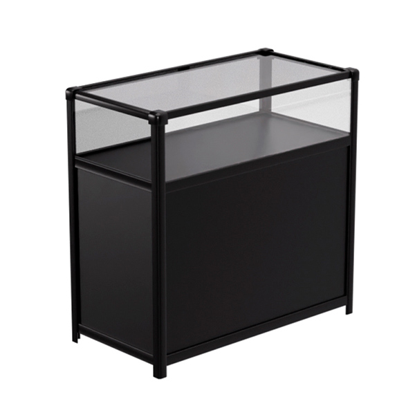 Витрина низкая прямоугольная черная