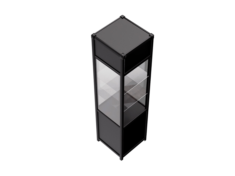 Витрина высокая черная