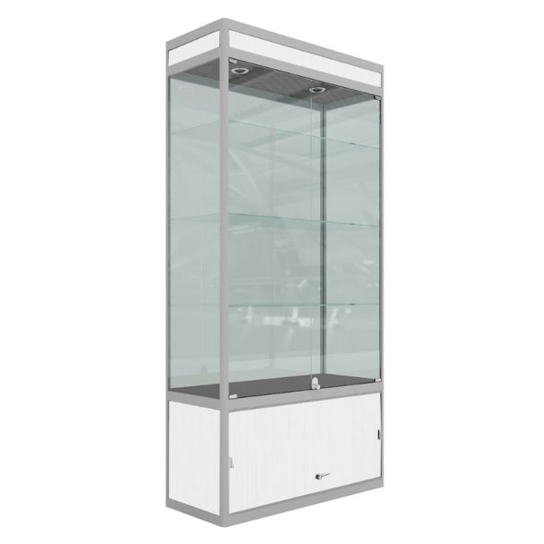 Выставочная витрина белая