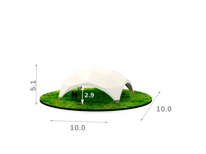 Деревянный шатер 10x10