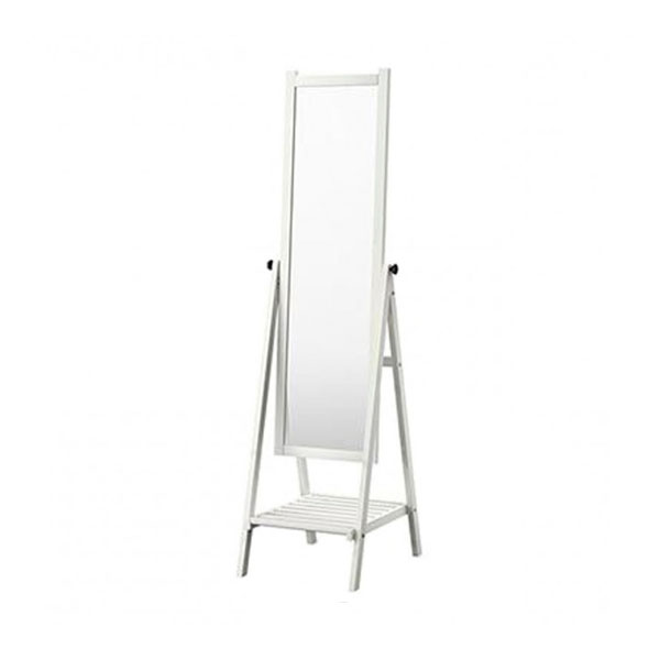 Зеркало из дерева белое Гарден