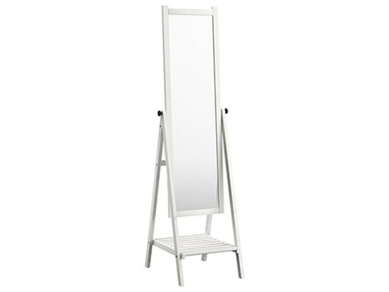 Зеркало из дерева белое Гарден