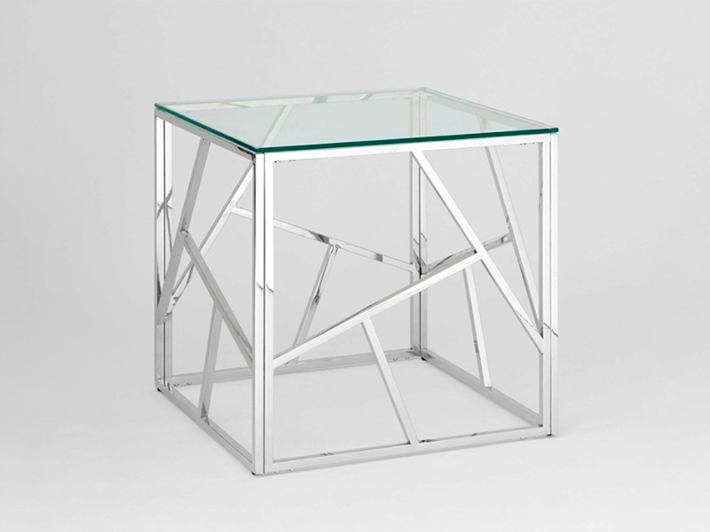 Журнальный стол Loft со стеклом белый