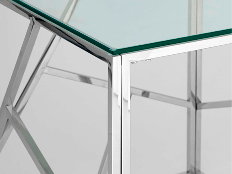 Журнальный стол Loft со стеклом белый