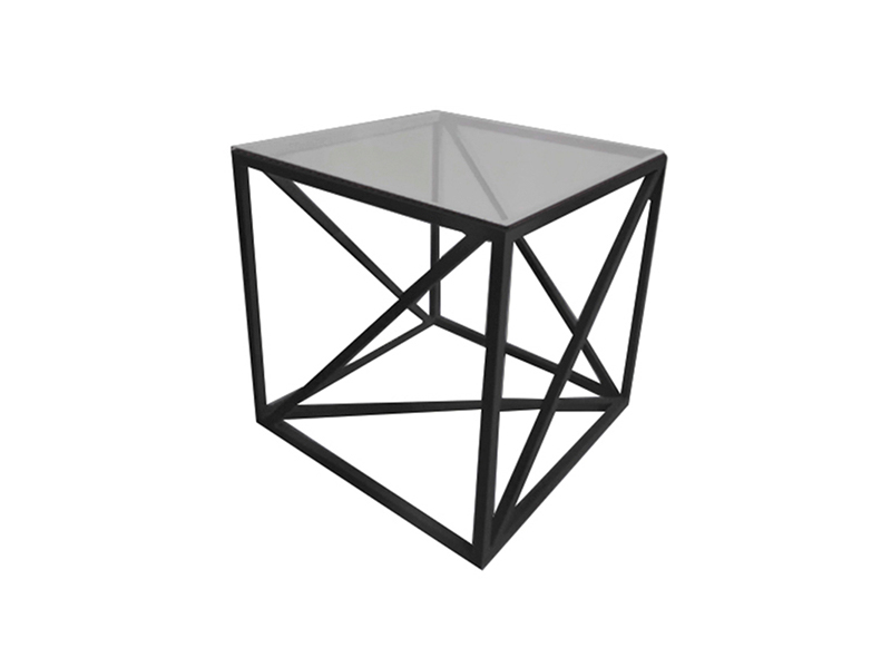 Журнальный стол Loft со стеклом чёрный