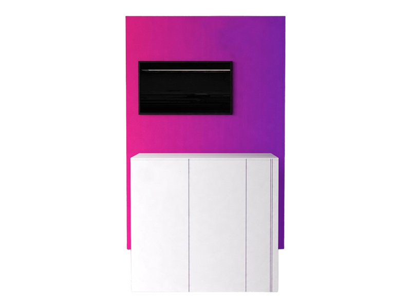 Зона презентации с прямоугольной стойкой