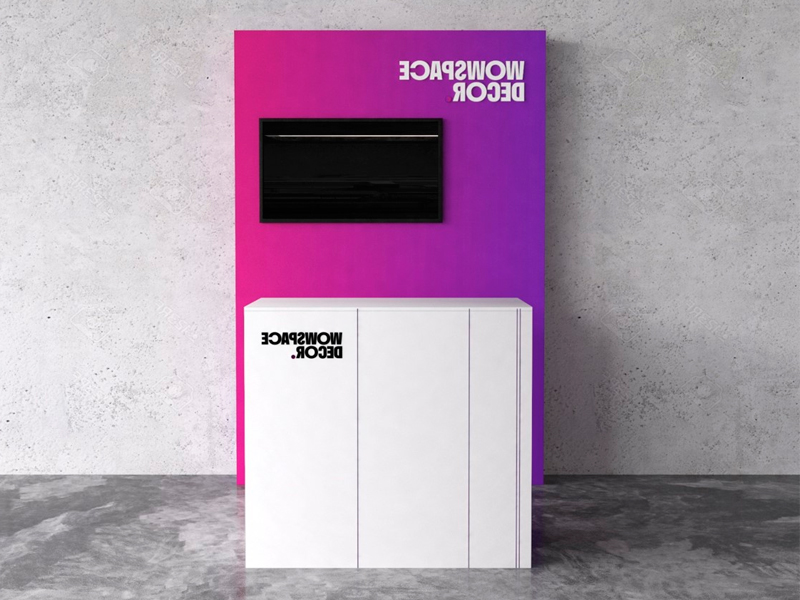 Зона презентации с прямоугольной стойкой