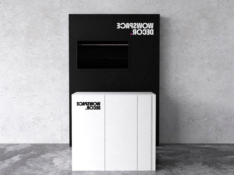 Зона презентации с прямоугольной стойкой