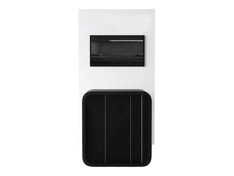 Зона презентации со стойкой с закруглёнными углами